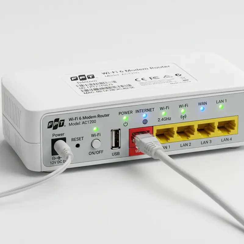 nút tắt wifi trên modem FPT AC1000F