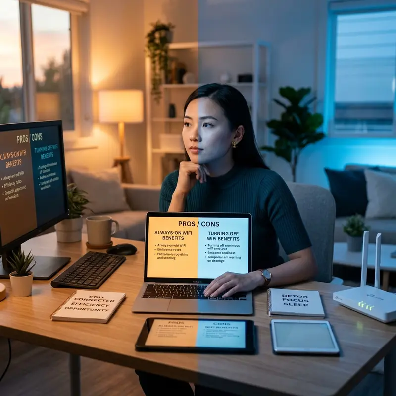 bảng so sánh bật tắt wifi 24/7 ưu nhược điểm